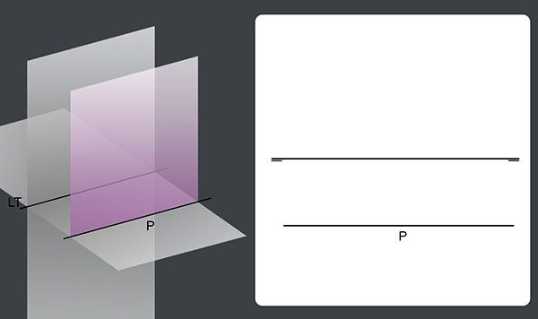 Plano frontal en Diédrico